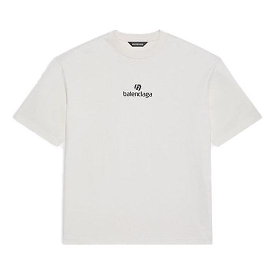 Balenciaga Sponsored Letter Printing Male 'White' 612966TJVD99054