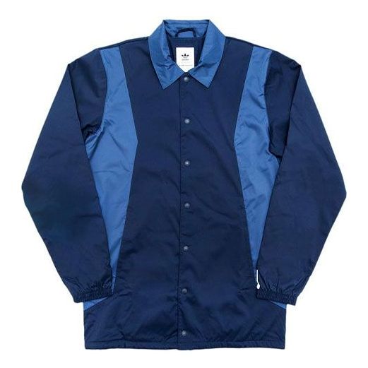 adidas originals x White Mountaineering Crossover Splicing Contrasting Colors Windproof Fleece Lined Sports Jacket Blue AY3115