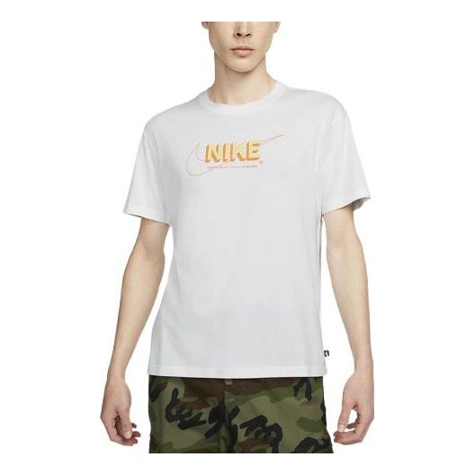 Nike SB Skateboard Logo Alphabet Printing Round Neck Sports Short Sleeve White DR7764-100