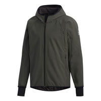 adidas Windproof Fleece Lined Stay Warm Hooded Jacket Brown ED3727