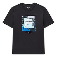 FILA Subject Printing Short Sleeve Navy Blue F11M028139F-NV