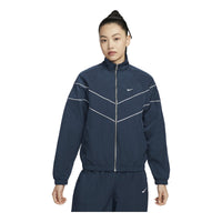 (WMNS) Nike Windrunner Loose UV Woven Full-Zip Jacket Asia Sizing 'Armory Navy White' FV6305-480