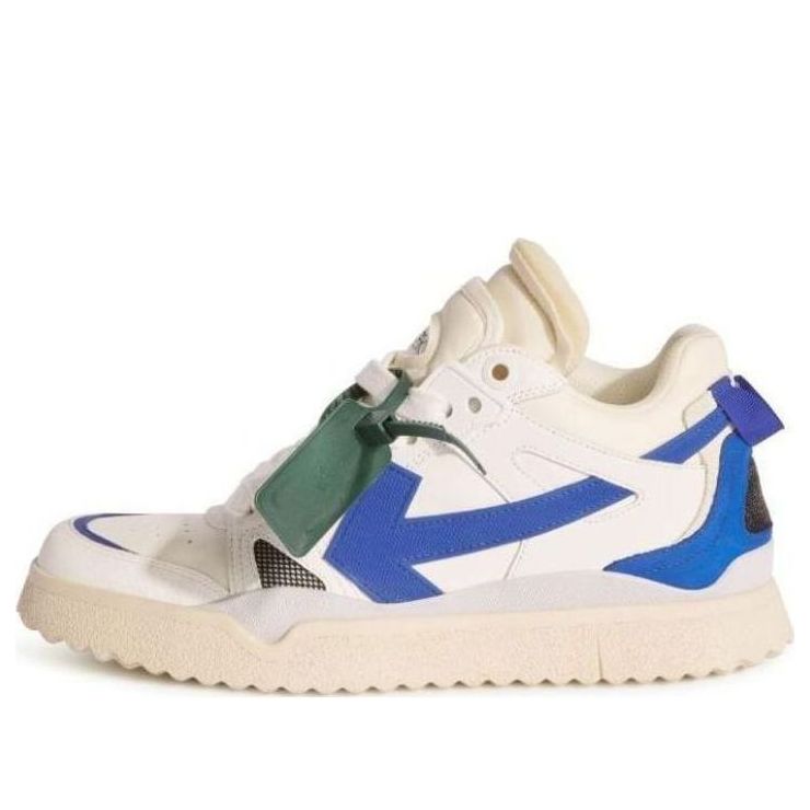 Off-White Sponge Mid-Top Sneakers 'White Blue' OMIA234F23LEA0010169