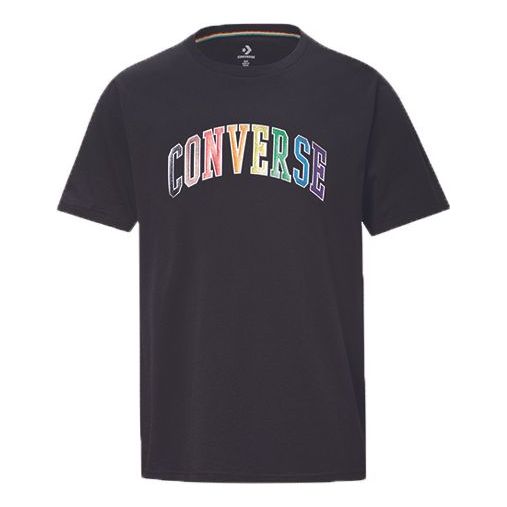 Men's Converse Rainbow Series Loose Casual Short Sleeve Black 10019133-001