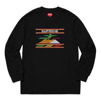 Supreme SS19 Needlepoint Patch LS Top Black SUP-SS19-332