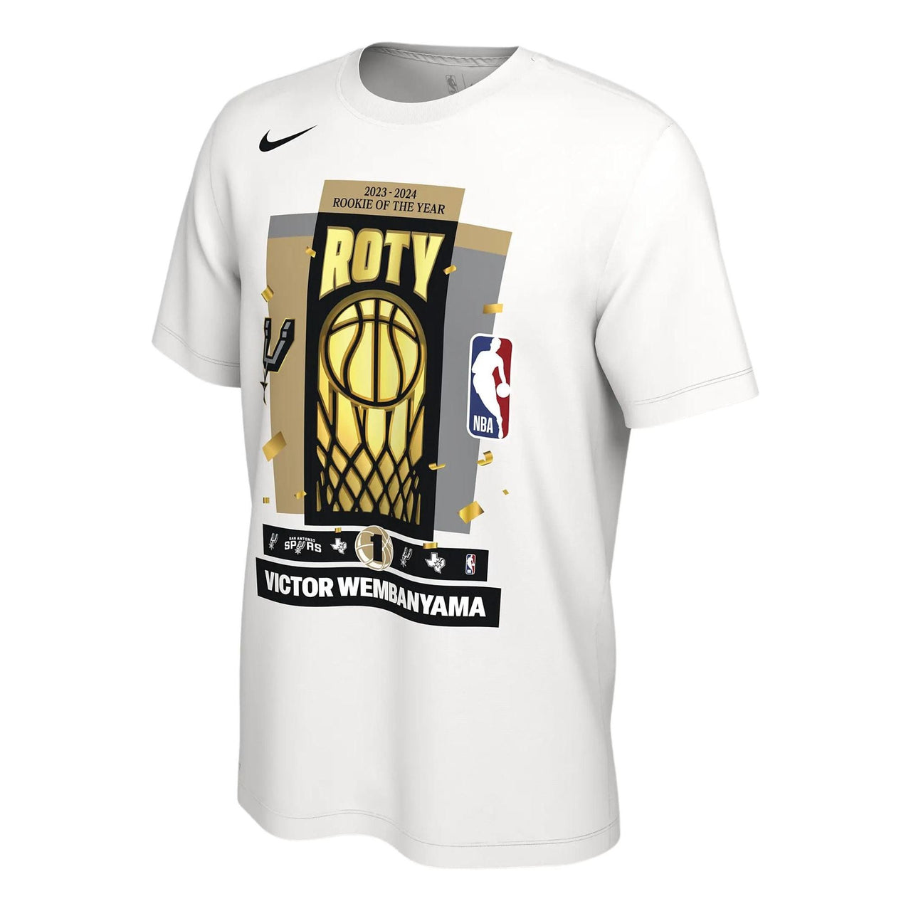 Nike NBA Victor Wembanyama San Antonio Spurs 2024 Rookie of the Year T-Shirt 'White' IB1669-100
