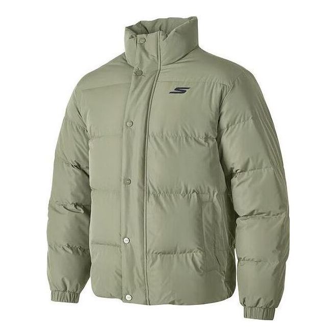 Skechers Letter Printed Waterproof Down Jacket 'Olive Green' P423U038-02BV