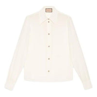 (WMNS) Gucci Silk Crpe De Chine Shirt 'Ivory' 761896-ZAPJ7-9154