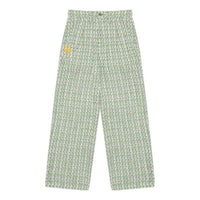 Drew House Boucle Wide Leg Pleated Pants 'Green' DW-FW23-012