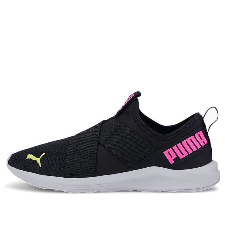 (WMNS) PUMA Prowl Slip On Low Top Running Shoes Black/White/Pink 193078-13