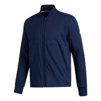 adidas Wind P Heat Jk Golf Athleisure Casual Sports Baseball Collar Jacket Navy Blue FS6975