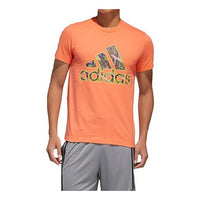 adidas Apac Smr Bos Printing Basketball Sports Short Sleeve Red Fluorescence GK1705