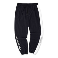 Fila Side Contrasting Colors Stripe Sports Pants Black T11M031803F-BK
