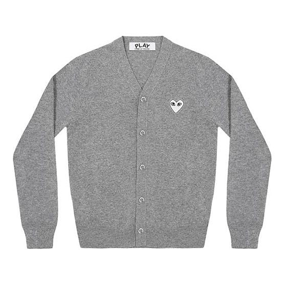 COMME des GARCONS PLAY Cardigan White heart 'Light Grey' AZ-N066-051-1