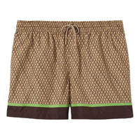 Gucci Allover Gucci Print Nylon Swim Shorts 'Beige Ebony' 791101-XHAJO-2270