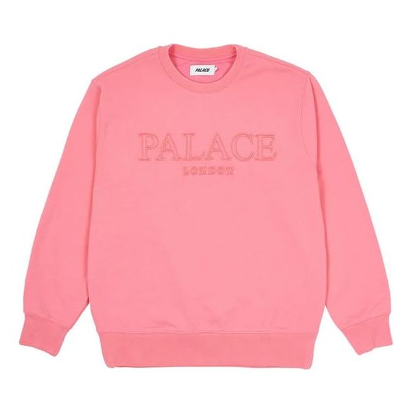 PALACE Classic Minimalistic Alphabet Logo Round Neck Unisex Pink P20CS111