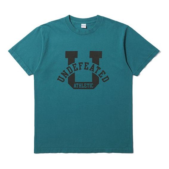 Men's UNDEFEATED Alphabet Printing Minimalistic Casual Short Sleeve Blue 80079-BLUE