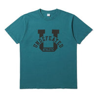 Men's UNDEFEATED Alphabet Printing Minimalistic Casual Short Sleeve Blue 80079-BLUE