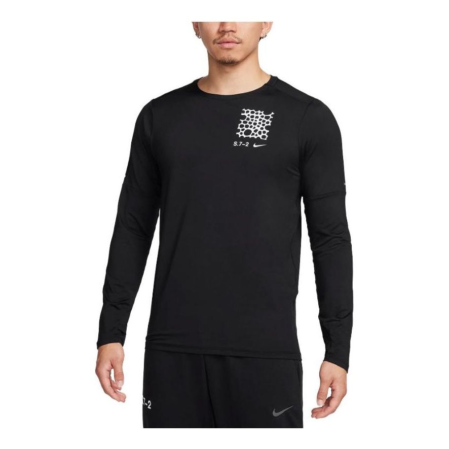Nike Dri-Fit Element Long Sleeve Crew Running T-shirt 'Black' FB8518-010