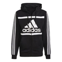 adidas Logo Alphabet Pattern Sports Jacket Black GP4311