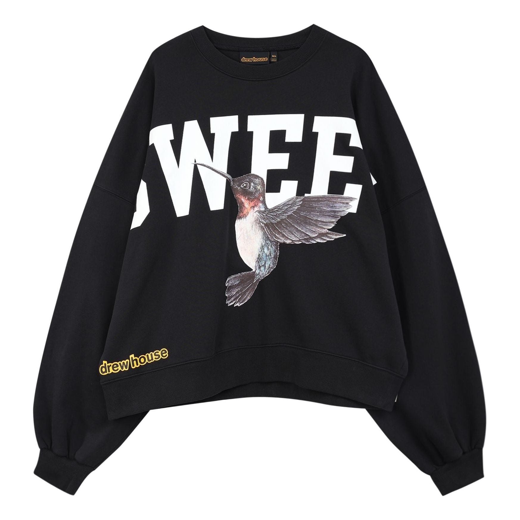 Drew House Hummingbirds Sweet Boxy Crewneck Sweatshirt 'Black' DR-FW22-210