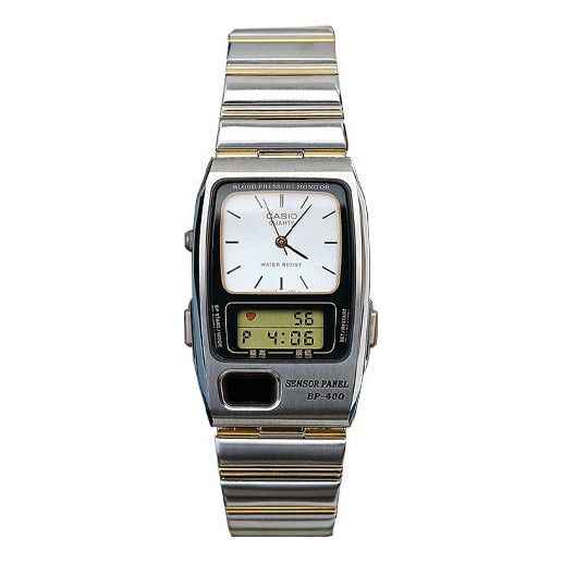CASIO General VINTAGE Japan / South Korea Fashion Silver Analog/Digital Combo BP-400SG-7AB