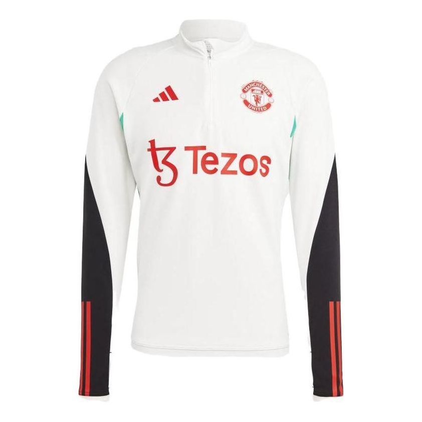adidas Manchester United Tiro 23 Training Top Asia Sizing 'White Red' IA7292