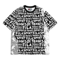 FILA FUSION Alphabet Full Print Sports Short Sleeve Black T11M121116F-BK