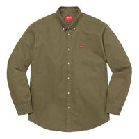 Supreme Small Box Twill Shirt 'Olive Green' SUP-FW21-105