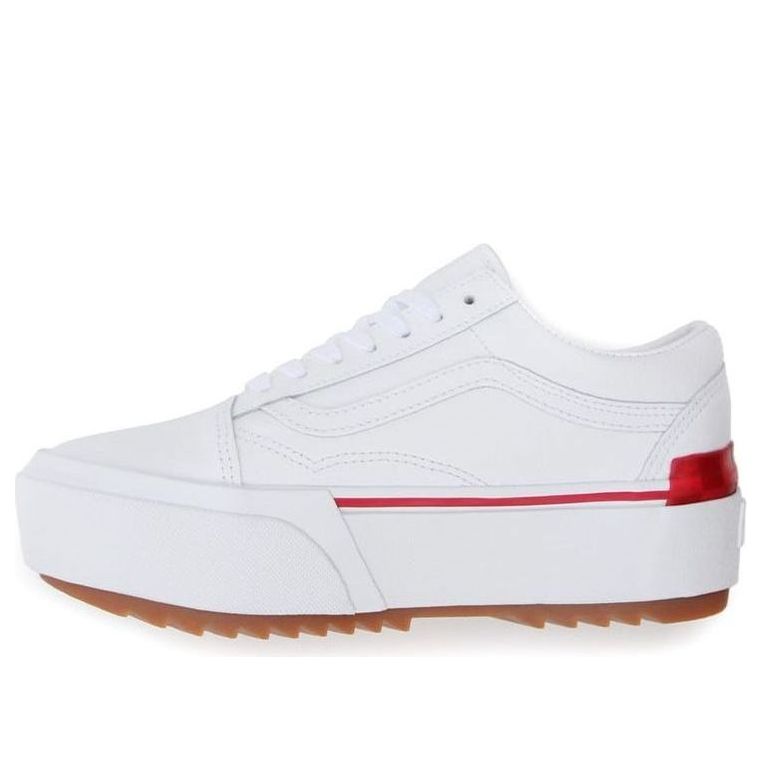 Vans Old Skool Stacked Ayakkabi 'White Red' VN0A4U15B0N
