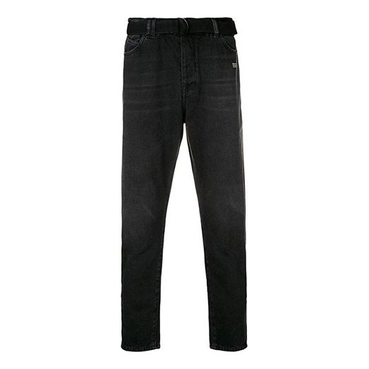 Men's Off-White Loose Black Casual Pants/Trousers OMYA005S198120258601