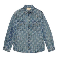 Gucci GG Jacquard Denim Shirt 'Blue White' 713911-XDB7H-4632