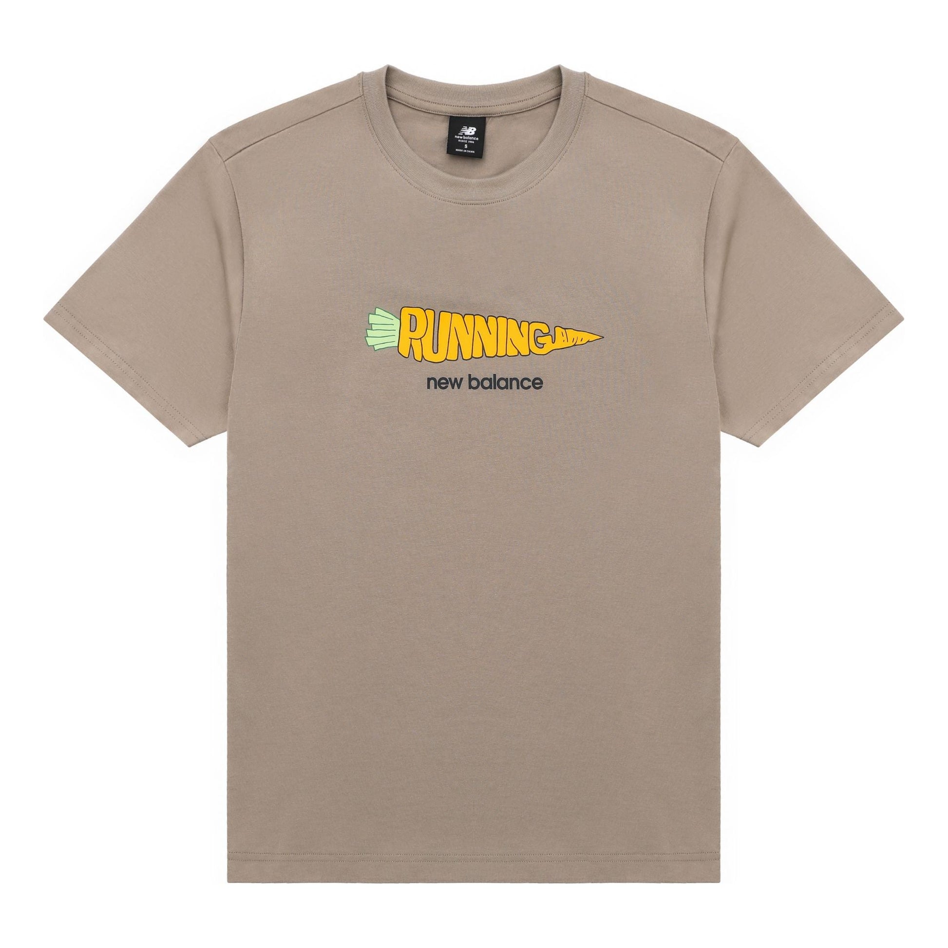 New Balance Running Graphic Tee Asia Sizing 'Brown Orange' AMT31331-DRI