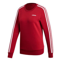 (WMNS) adidas Logo Printing Plus Fleece Round-neck Sweatshirt Red EK5591