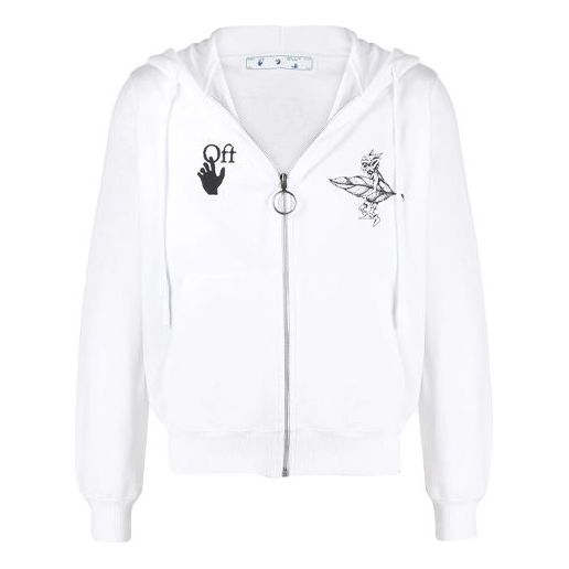 Off-White SS21 Logo Printing Zipper White OMBE001R21FLE0040110