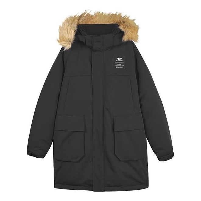 Skechers Lifestyle Series Long Down Jacket 'Black' L422M098