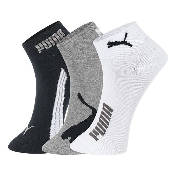 PUMA Sneaker Socks 3 pack 'Black Grey White' 100000496-003