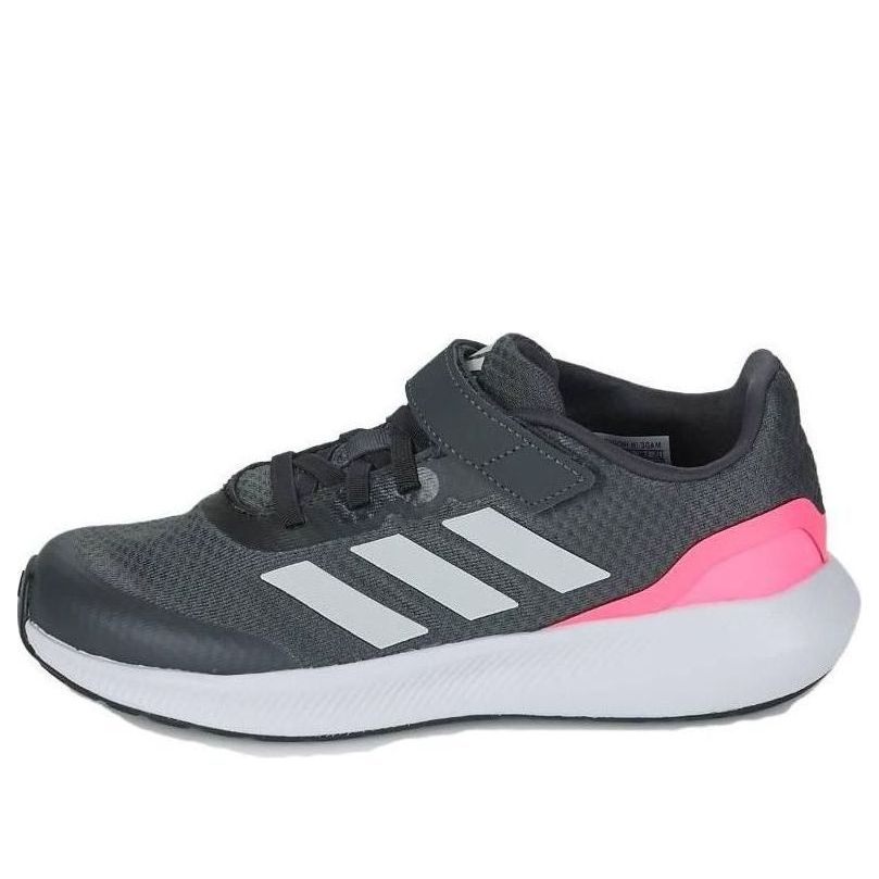 (GS) adidas Runfalcon 3.0 Elastic Lace Top Strap 'Black White Pink' HP5873