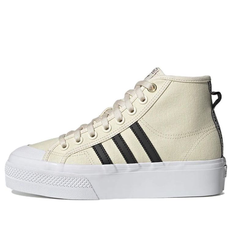 (WMNS) adidas Nizza Plataforma Cort 'Light Yellow Black' H00641