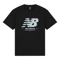 New Balance Logo Casual Tee Asia Sizing 'Black White' AMT22388-BK