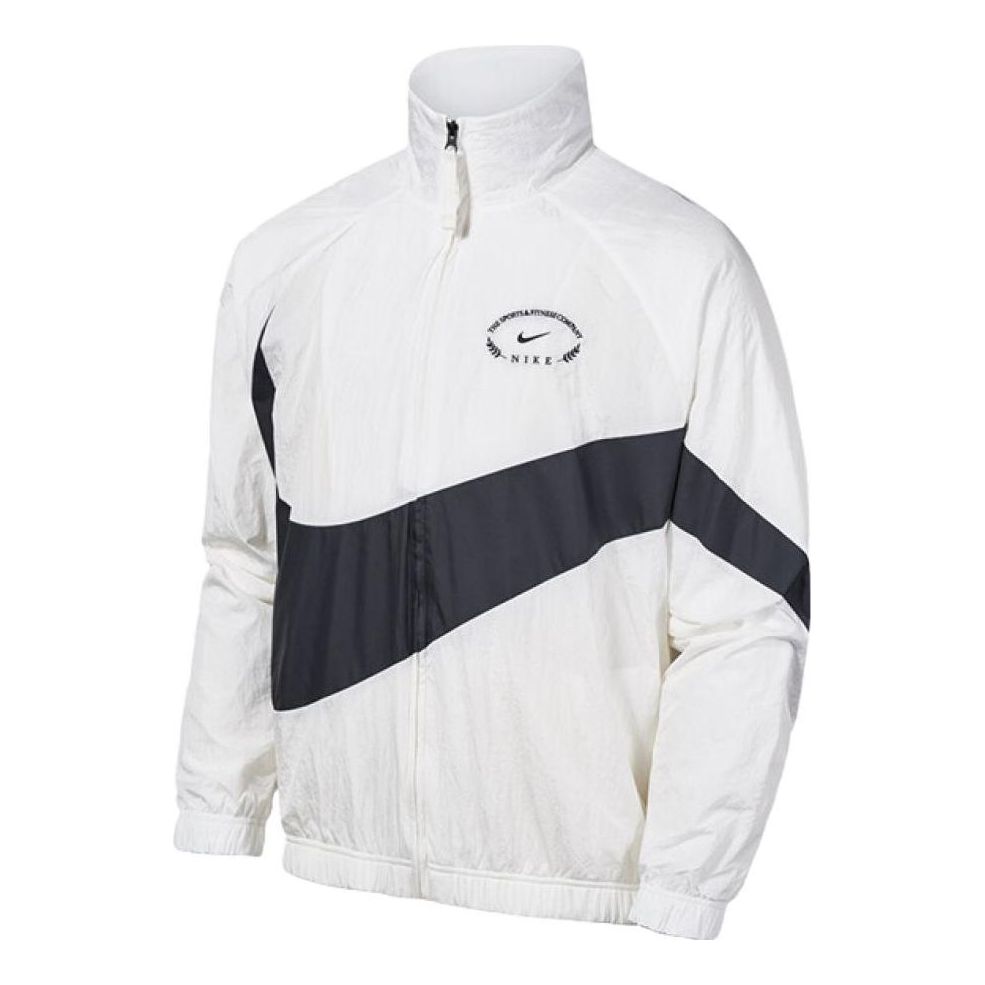 Nike Sportswear Statement Woven HBR Jacket Asia Sizing 'Sail Black' DV0531-133