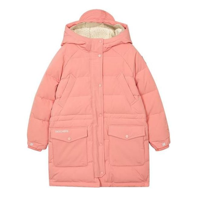 (GS) Skechers Lifestyle Series Long Down Jacket 'Orange Purple' L421G029
