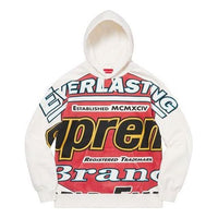 Supreme Everlasting Hooded Sweatshirt 'White Red Black' SUP-SS21-577