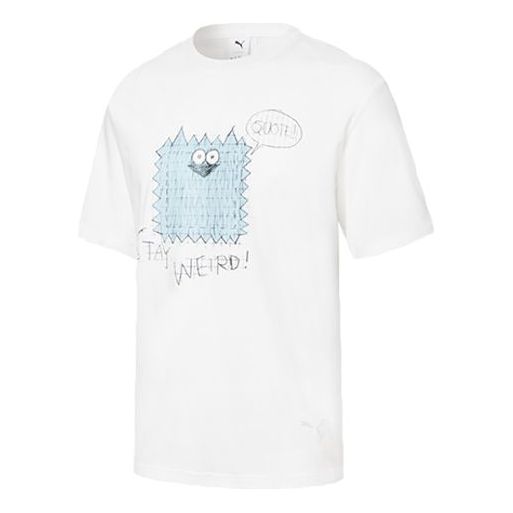 PUMA x Michael Lau Graphic Short T-Shirt 'White Blue' 531320-02