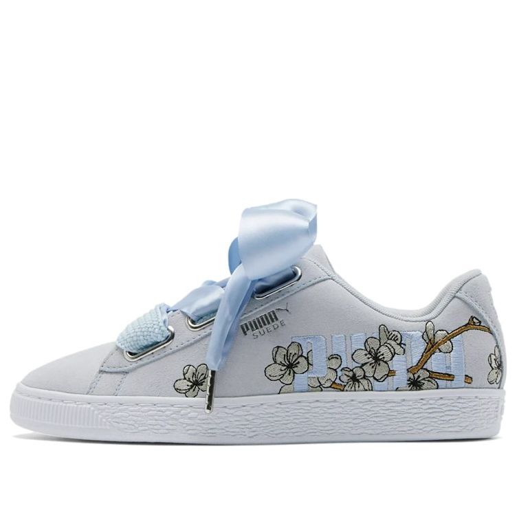 (WMNS) PUMA Suede Heart Floral Grey/Blue 370807-02