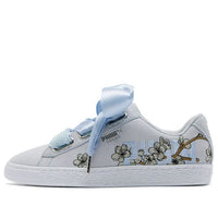 (WMNS) PUMA Suede Heart Floral Grey/Blue 370807-02