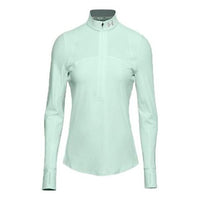 (WMNS) Under Armour Qualifier 1/2 Zipper Sports Long Sleeves T-shirt Blue 1326512-403