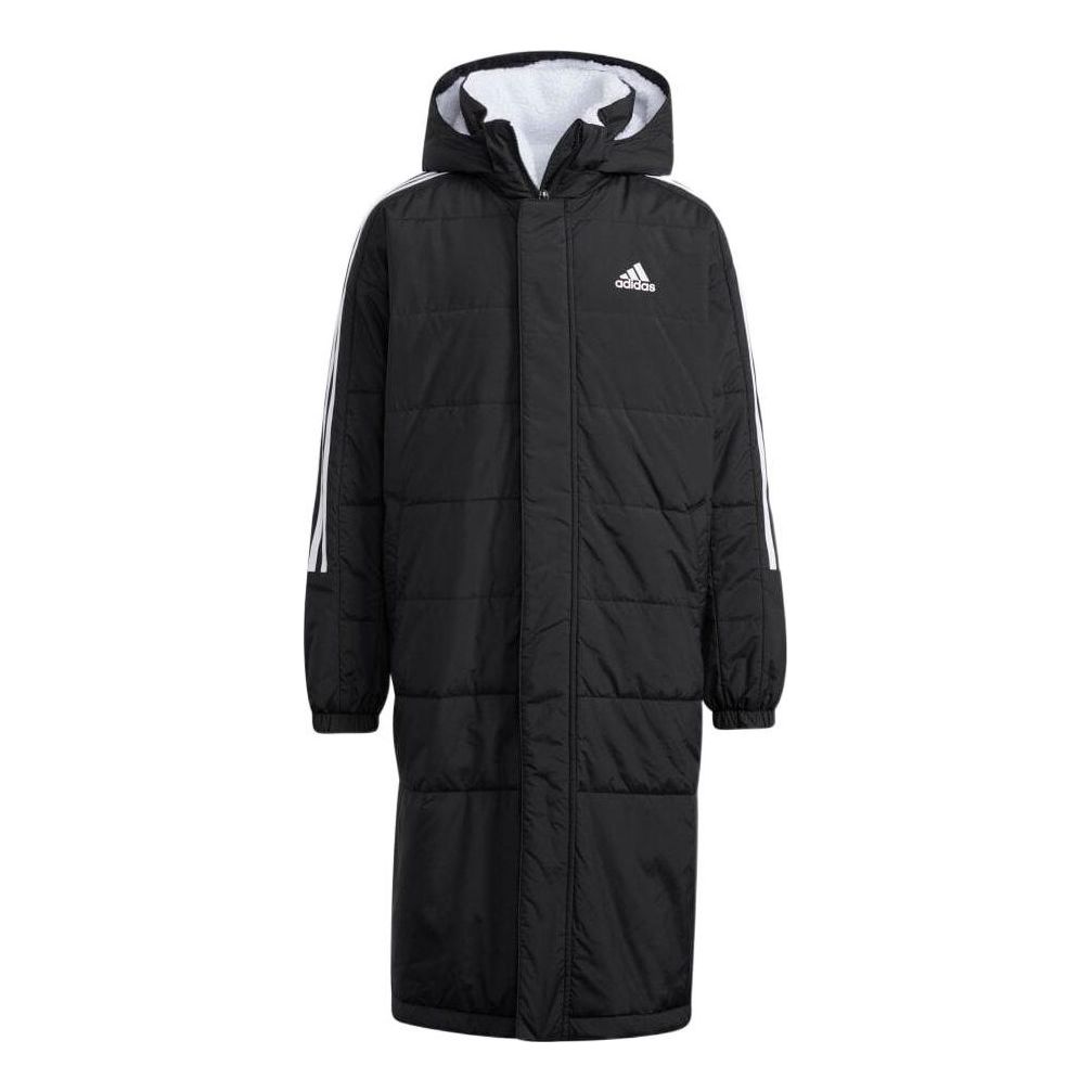 (GS) adidas Long Down Jacket Asia Sizing 'Black White' H07272