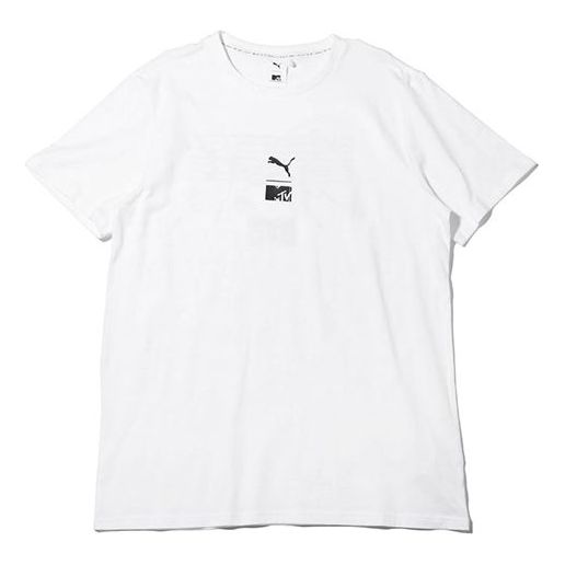 PUMA x MTV TEE Casual Sports Short Sleeve White 579813-02