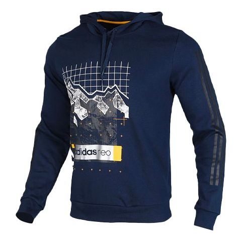 adidas neo M FAV GR HOODY Athleisure Casual Sports Navy Blue EI4473